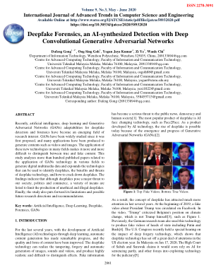 Deepfake Forensics，一种基于深度人工智能合成的检测方法